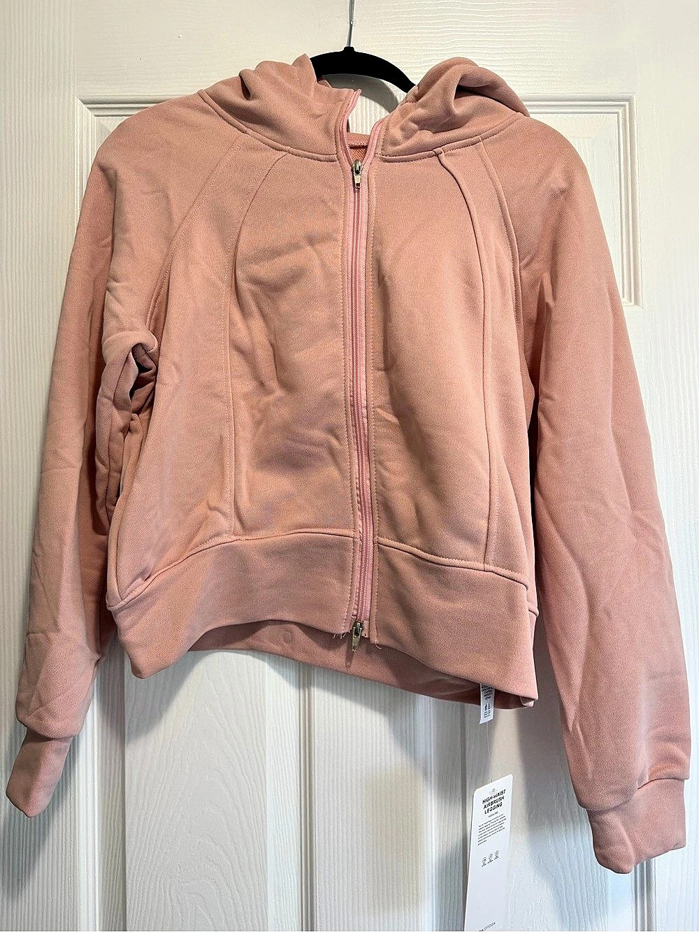 alo Zip-Up Hoodie in Pink Size Small